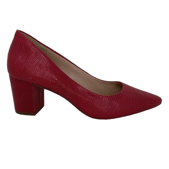 Corso Como Shoes Womens 7 Red Pumps Heels Pointed Toes Slip On - Picture 1 of 15